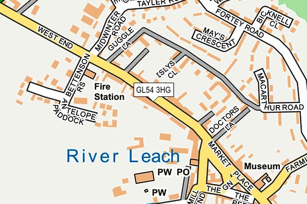 GL54 3HG map - OS OpenMap – Local (Ordnance Survey) GL54 3HG map - OS OpenMap – Local (Ordnance Survey)