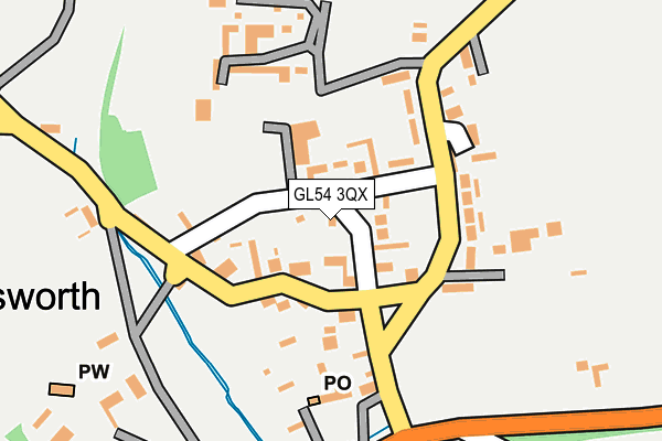 GL54 3QX map - OS OpenMap – Local (Ordnance Survey) GL54 3QX map - OS OpenMap – Local (Ordnance Survey)