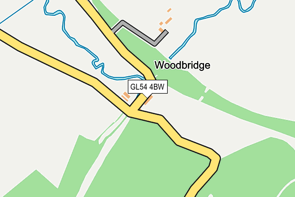 GL54 4BW map - OS OpenMap – Local (Ordnance Survey) GL54 4BW map - OS OpenMap – Local (Ordnance Survey)