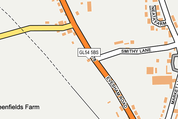 GL54 5BS map - OS OpenMap – Local (Ordnance Survey) GL54 5BS map - OS OpenMap – Local (Ordnance Survey)