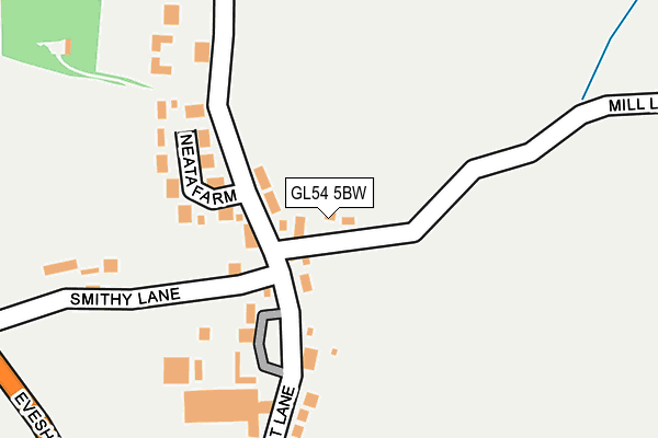 GL54 5BW map - OS OpenMap – Local (Ordnance Survey) GL54 5BW map - OS OpenMap – Local (Ordnance Survey)