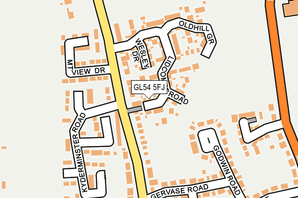 GL54 5FJ map - OS OpenMap – Local (Ordnance Survey) GL54 5FJ map - OS OpenMap – Local (Ordnance Survey)