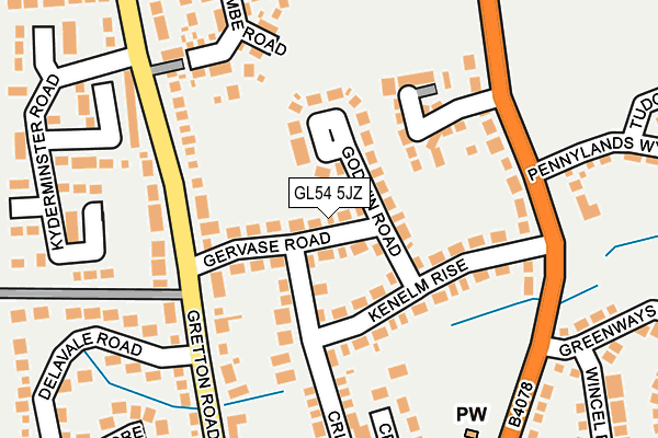 GL54 5JZ map - OS OpenMap – Local (Ordnance Survey) GL54 5JZ map - OS OpenMap – Local (Ordnance Survey)