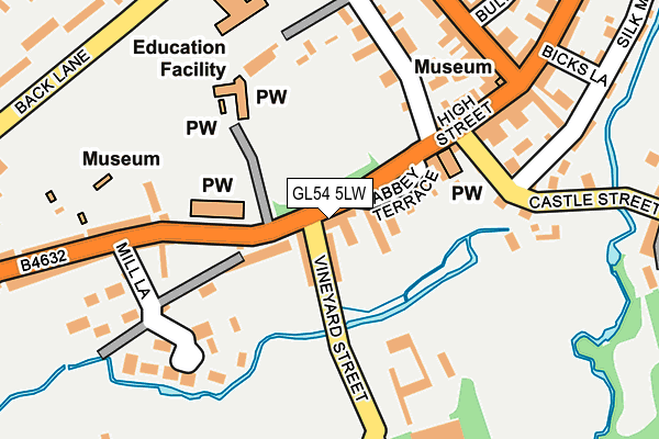 GL54 5LW map - OS OpenMap – Local (Ordnance Survey) GL54 5LW map - OS OpenMap – Local (Ordnance Survey)