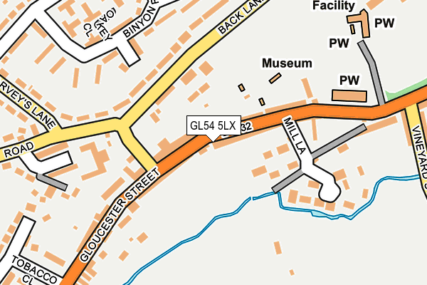GL54 5LX map - OS OpenMap – Local (Ordnance Survey) GL54 5LX map - OS OpenMap – Local (Ordnance Survey)