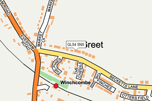 GL54 5NX map - OS OpenMap – Local (Ordnance Survey) GL54 5NX map - OS OpenMap – Local (Ordnance Survey)