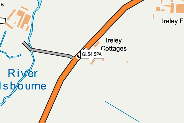 GL54 5PA map - OS OpenMap – Local (Ordnance Survey) GL54 5PA map - OS OpenMap – Local (Ordnance Survey)