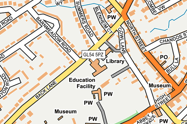GL54 5PZ map - OS OpenMap – Local (Ordnance Survey) GL54 5PZ map - OS OpenMap – Local (Ordnance Survey)