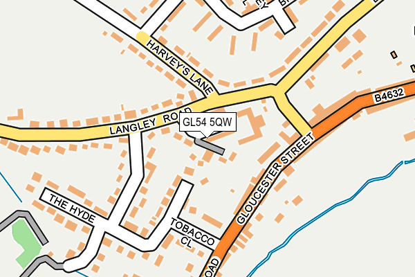 GL54 5QW map - OS OpenMap – Local (Ordnance Survey) GL54 5QW map - OS OpenMap – Local (Ordnance Survey)