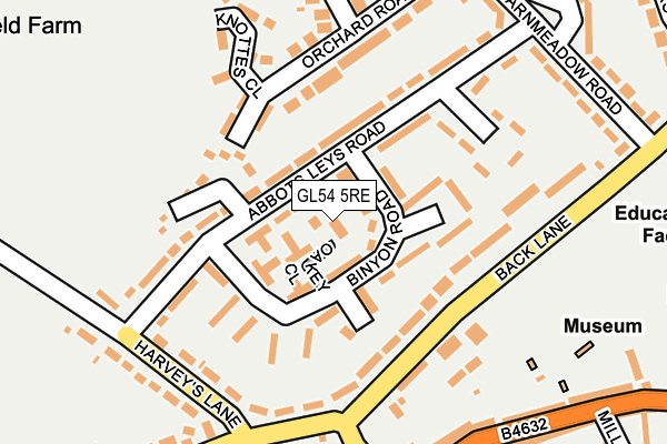 GL54 5RE map - OS OpenMap – Local (Ordnance Survey) GL54 5RE map - OS OpenMap – Local (Ordnance Survey)