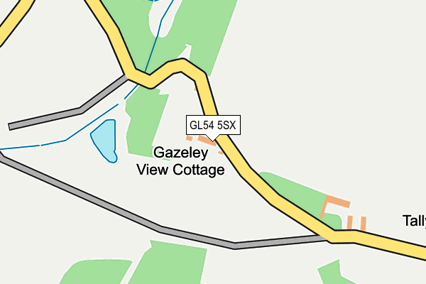 GL54 5SX map - OS OpenMap – Local (Ordnance Survey) GL54 5SX map - OS OpenMap – Local (Ordnance Survey)