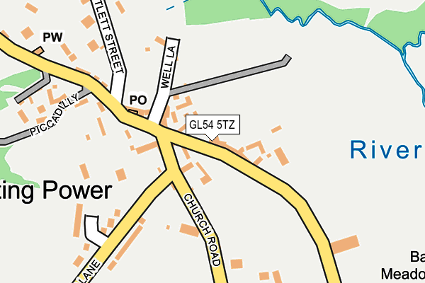 GL54 5TZ map - OS OpenMap – Local (Ordnance Survey) GL54 5TZ map - OS OpenMap – Local (Ordnance Survey)