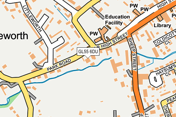 GL55 6DU map - OS OpenMap – Local (Ordnance Survey) GL55 6DU map - OS OpenMap – Local (Ordnance Survey)