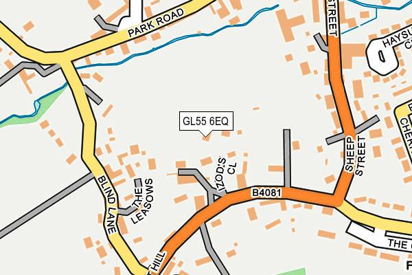 GL55 6EQ map - OS OpenMap – Local (Ordnance Survey)