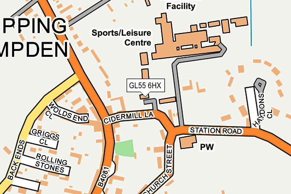 GL55 6HX map - OS OpenMap – Local (Ordnance Survey) GL55 6HX map - OS OpenMap – Local (Ordnance Survey)