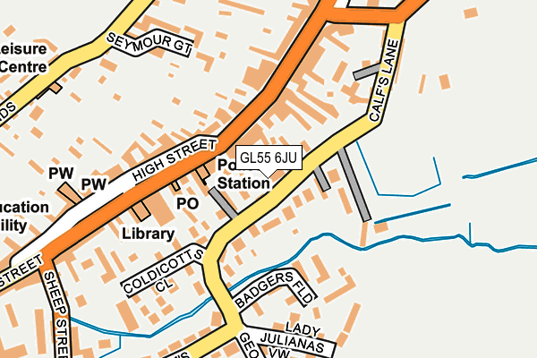 GL55 6JU map - OS OpenMap – Local (Ordnance Survey) GL55 6JU map - OS OpenMap – Local (Ordnance Survey)