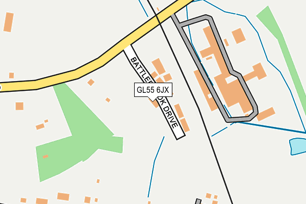 GL55 6JX map - OS OpenMap – Local (Ordnance Survey) GL55 6JX map - OS OpenMap – Local (Ordnance Survey)