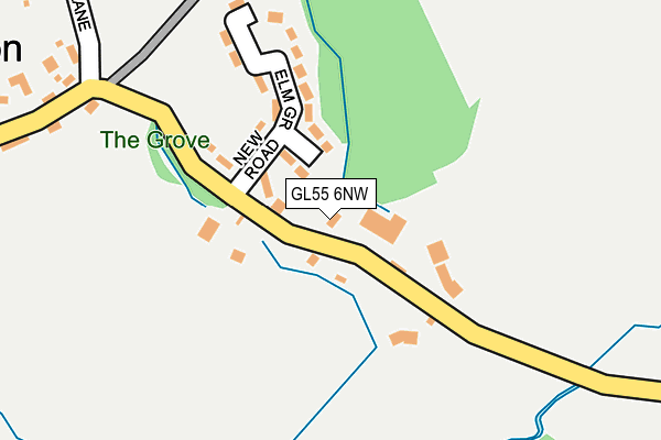 GL55 6NW map - OS OpenMap – Local (Ordnance Survey) GL55 6NW map - OS OpenMap – Local (Ordnance Survey)