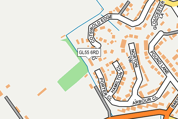 GL55 6RD map - OS OpenMap – Local (Ordnance Survey) GL55 6RD map - OS OpenMap – Local (Ordnance Survey)