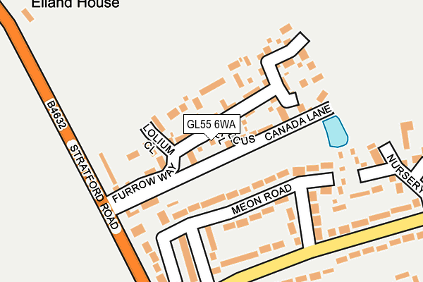 GL55 6WA map - OS OpenMap – Local (Ordnance Survey) GL55 6WA map - OS OpenMap – Local (Ordnance Survey)