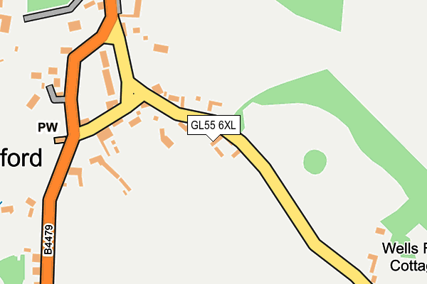 GL55 6XL map - OS OpenMap – Local (Ordnance Survey) GL55 6XL map - OS OpenMap – Local (Ordnance Survey)