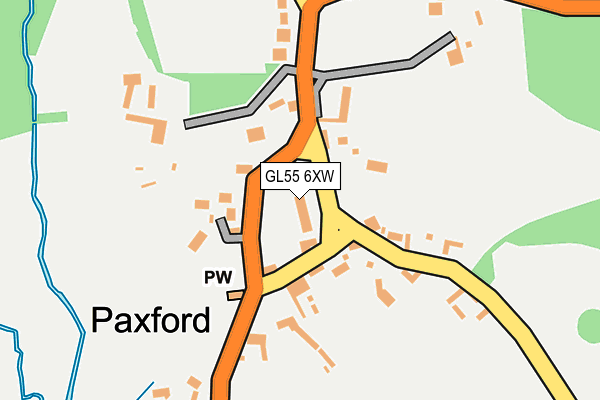 GL55 6XW map - OS OpenMap – Local (Ordnance Survey) GL55 6XW map - OS OpenMap – Local (Ordnance Survey)