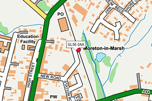 GL56 0AA map - OS OpenMap – Local (Ordnance Survey) GL56 0AA map - OS OpenMap – Local (Ordnance Survey)