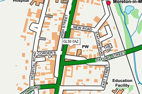 GL56 0AZ map - OS OpenMap – Local (Ordnance Survey) GL56 0AZ map - OS OpenMap – Local (Ordnance Survey)