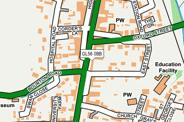 GL56 0BB map - OS OpenMap – Local (Ordnance Survey) GL56 0BB map - OS OpenMap – Local (Ordnance Survey)