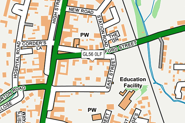 GL56 0LF map - OS OpenMap – Local (Ordnance Survey) GL56 0LF map - OS OpenMap – Local (Ordnance Survey)