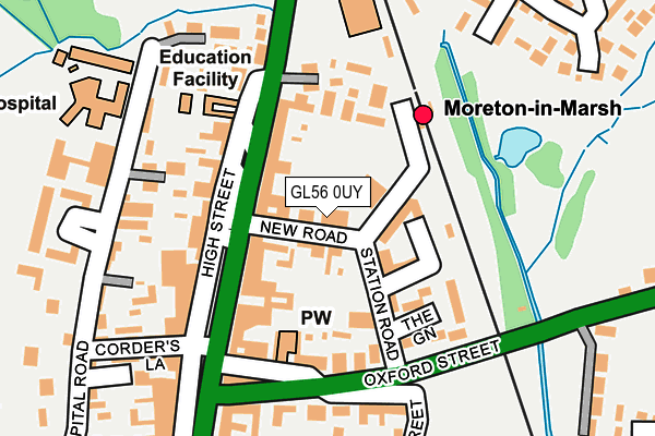 GL56 0UY map - OS OpenMap – Local (Ordnance Survey) GL56 0UY map - OS OpenMap – Local (Ordnance Survey)