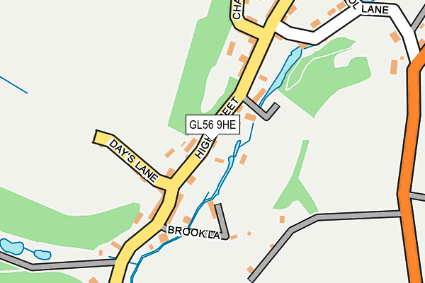 GL56 9HE map - OS OpenMap – Local (Ordnance Survey) GL56 9HE map - OS OpenMap – Local (Ordnance Survey)