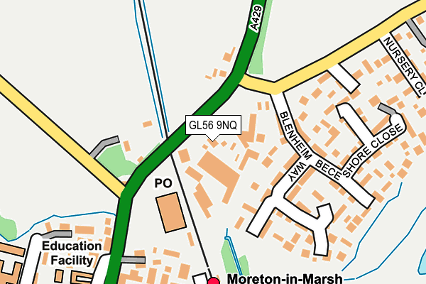 GL56 9NQ map - OS OpenMap – Local (Ordnance Survey) GL56 9NQ map - OS OpenMap – Local (Ordnance Survey)