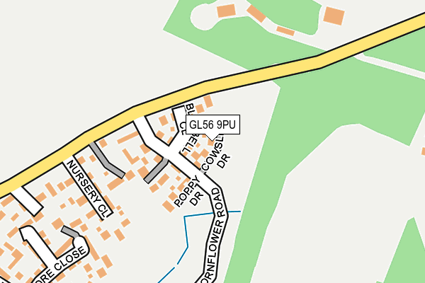 GL56 9PU map - OS OpenMap – Local (Ordnance Survey) GL56 9PU map - OS OpenMap – Local (Ordnance Survey)