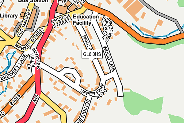 GL6 0HS map - OS OpenMap – Local (Ordnance Survey) GL6 0HS map - OS OpenMap – Local (Ordnance Survey)