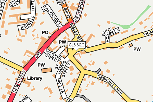 GL6 6QG map - OS OpenMap – Local (Ordnance Survey) GL6 6QG map - OS OpenMap – Local (Ordnance Survey)