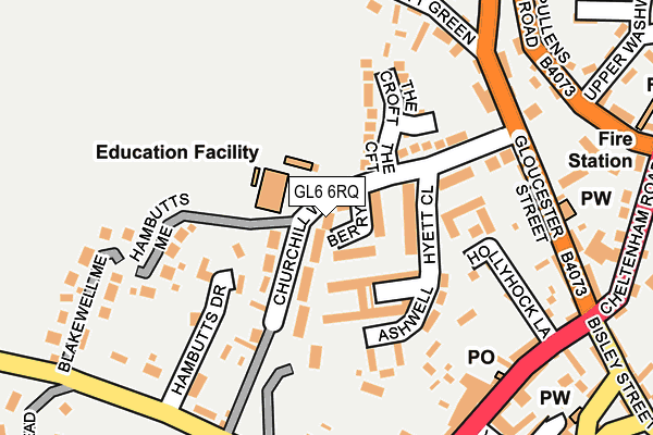 GL6 6RQ map - OS OpenMap – Local (Ordnance Survey) GL6 6RQ map - OS OpenMap – Local (Ordnance Survey)