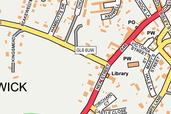 GL6 6UW map - OS OpenMap – Local (Ordnance Survey) GL6 6UW map - OS OpenMap – Local (Ordnance Survey)