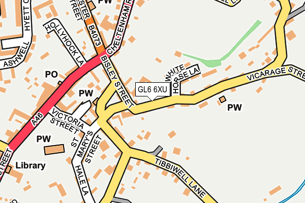 GL6 6XU map - OS OpenMap – Local (Ordnance Survey) GL6 6XU map - OS OpenMap – Local (Ordnance Survey)