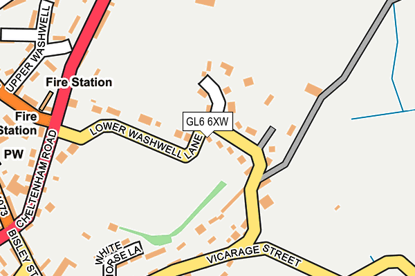 GL6 6XW map - OS OpenMap – Local (Ordnance Survey) GL6 6XW map - OS OpenMap – Local (Ordnance Survey)