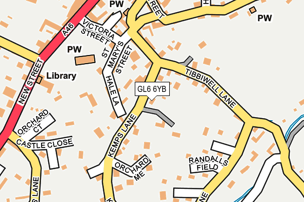 GL6 6YB map - OS OpenMap – Local (Ordnance Survey) GL6 6YB map - OS OpenMap – Local (Ordnance Survey)
