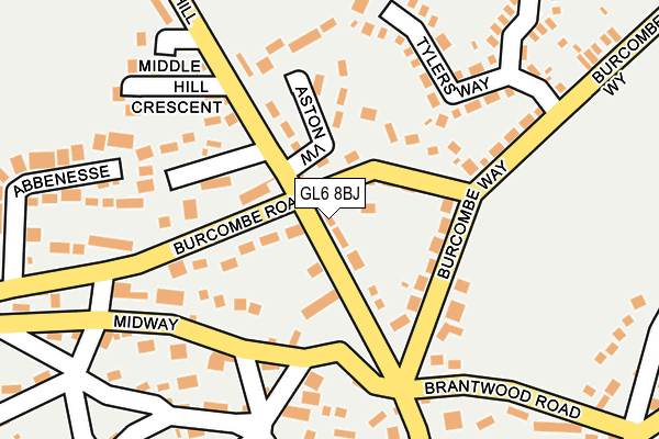 GL6 8BJ map - OS OpenMap – Local (Ordnance Survey) GL6 8BJ map - OS OpenMap – Local (Ordnance Survey)