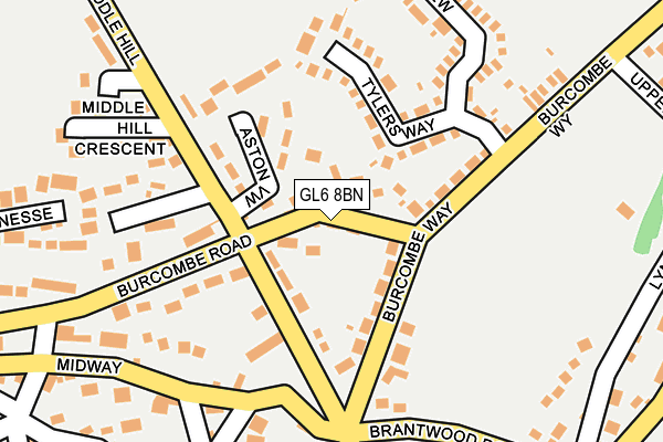 GL6 8BN map - OS OpenMap – Local (Ordnance Survey) GL6 8BN map - OS OpenMap – Local (Ordnance Survey)