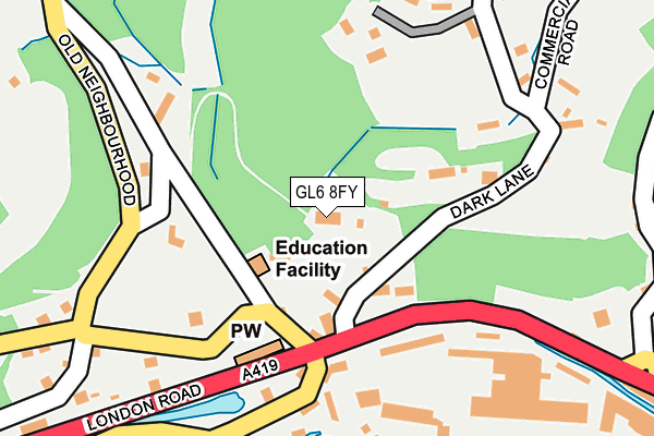 GL6 8FY map - OS OpenMap – Local (Ordnance Survey) GL6 8FY map - OS OpenMap – Local (Ordnance Survey)