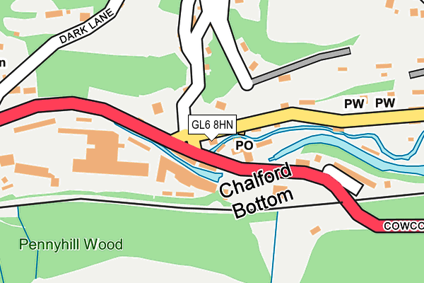 GL6 8HN map - OS OpenMap – Local (Ordnance Survey) GL6 8HN map - OS OpenMap – Local (Ordnance Survey)