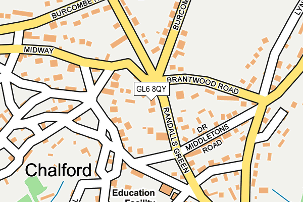 GL6 8QY map - OS OpenMap – Local (Ordnance Survey) GL6 8QY map - OS OpenMap – Local (Ordnance Survey)