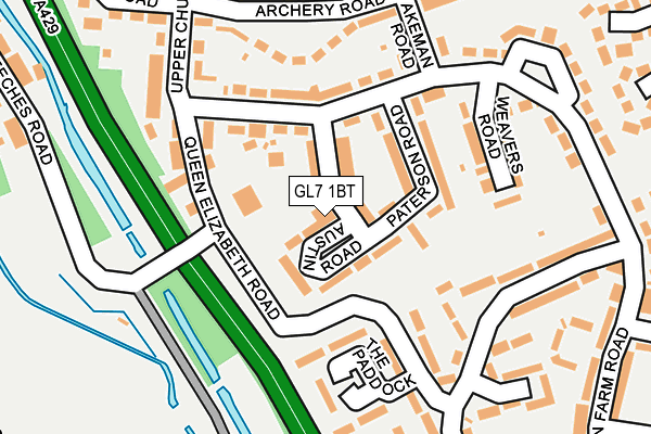 GL7 1BT map - OS OpenMap – Local (Ordnance Survey) GL7 1BT map - OS OpenMap – Local (Ordnance Survey)