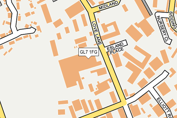 GL7 1FG map - OS OpenMap – Local (Ordnance Survey) GL7 1FG map - OS OpenMap – Local (Ordnance Survey)