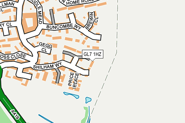 GL7 1HZ map - OS OpenMap – Local (Ordnance Survey) GL7 1HZ map - OS OpenMap – Local (Ordnance Survey)