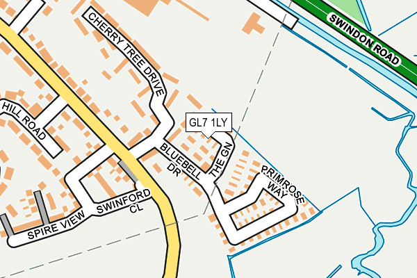 GL7 1LY map - OS OpenMap – Local (Ordnance Survey) GL7 1LY map - OS OpenMap – Local (Ordnance Survey)